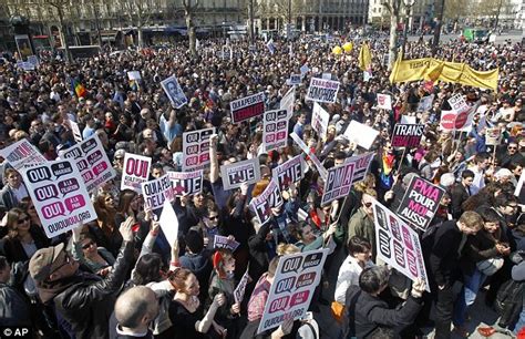 Thousands Take To Streets Of Paris To Protest Against