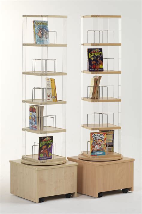high mobile cd library spinner educational library furniture