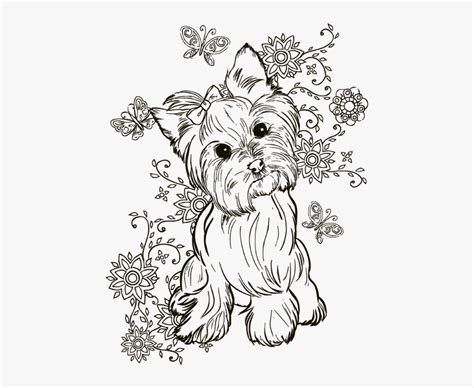 yorkie coloring pages coloring pages