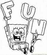 Coloring Pages Fun Spongebob Printable Sponge Popular Cartoons sketch template