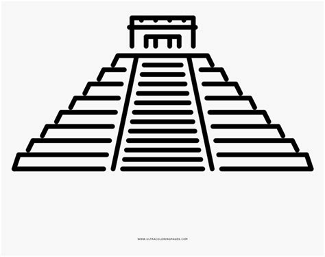 mayan pyramid coloring page mayan pyramid png transparent png kindpng