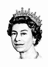 Queen Coloring Elizabeth Ii Drawing Pages Printable Print Paintingvalley sketch template