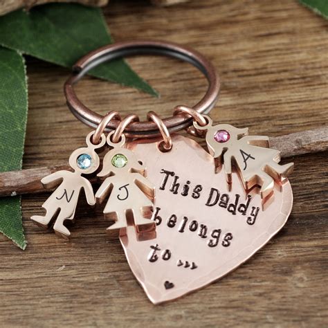 fathers day gift fathers day keychain personalized keychain custom