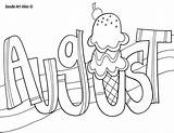 Coloring Pages Printable August Sheets Summer Kids Doodle Mediafire Adults sketch template