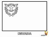 Nevada Flag Coloring State sketch template