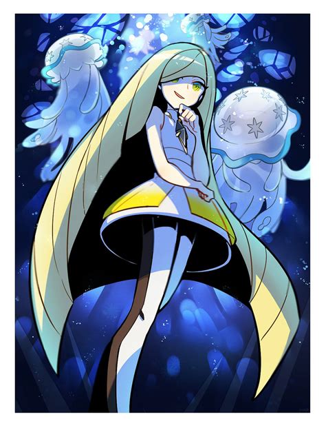 lusamine and nihilego pokemon and 2 more drawn by keijou cave