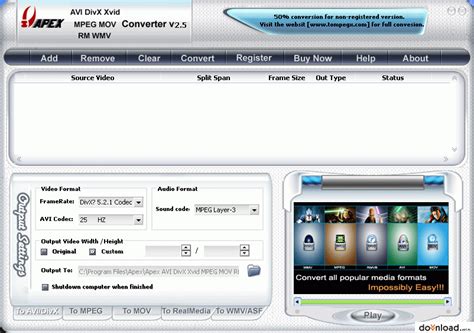 apex avi divx xvid mpeg mov rm wmv converter 5 90 0 0 download télécharge edition et