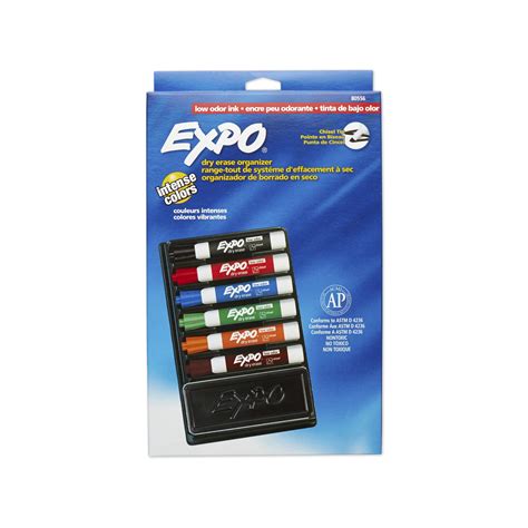 expo dry erase marker organizer kit chisel tip assorted set