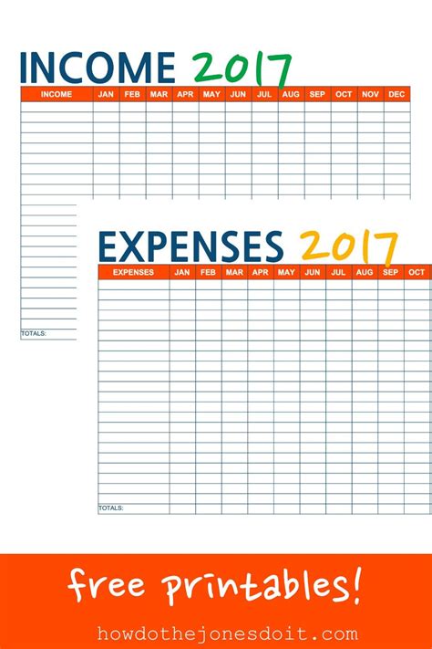 printable expense  income ledger  balance printable expense