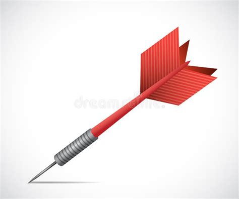 red dart isolated  white background stock illustration illustration  play plumage