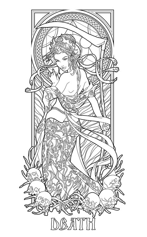 top death coloring pages
