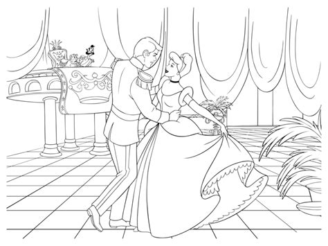Prince Charming And Princess Cinderella Are Dancing At Their Wedding
