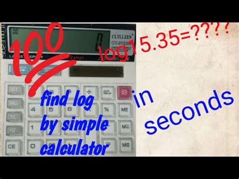calculate log  simple calculator easy  fast method youtube