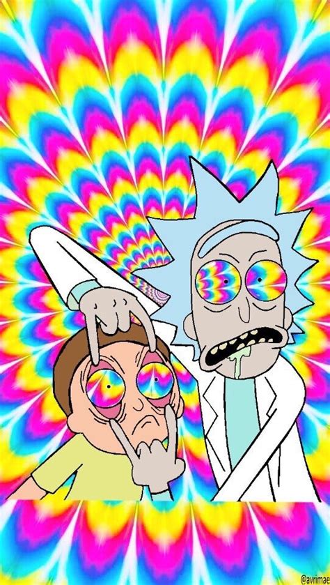 cool ass iphone  wallpaper   trippy rick