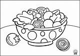 Coloring Food Pages Kids Navigation Post Salad2 sketch template