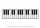 Piano Keys Drawing Draw Keyboard Sketch Step Cartoon Simple Music Musical Instruments Drawings Notes Drawingtutorials101 Board Learn Make Key Tutorials sketch template