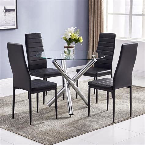 winado  piece  dining table set modern kitchen table  chairs   persondining room
