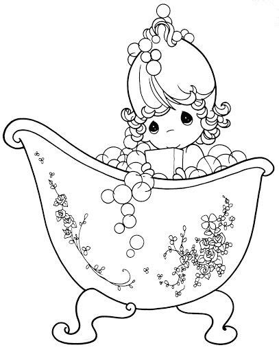 coloring pages girl   bath coloring pages digi stamps