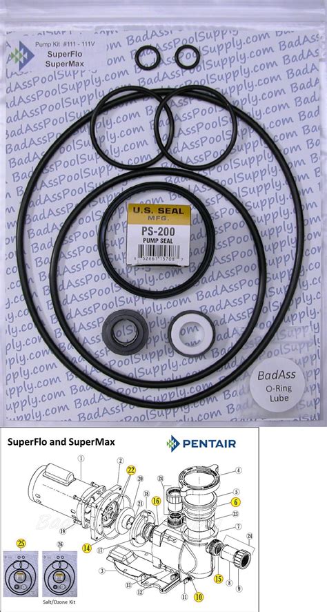 pentair superflo superflo  supermax  repair rebuild kit ebay ring