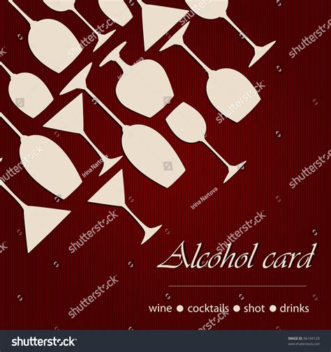 template   alcohol card stock vector illustration