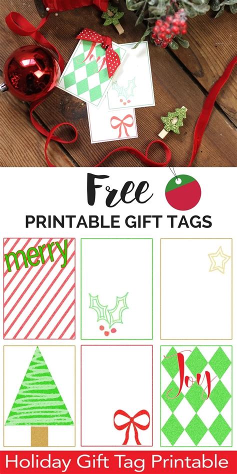 holiday gift tags  printable