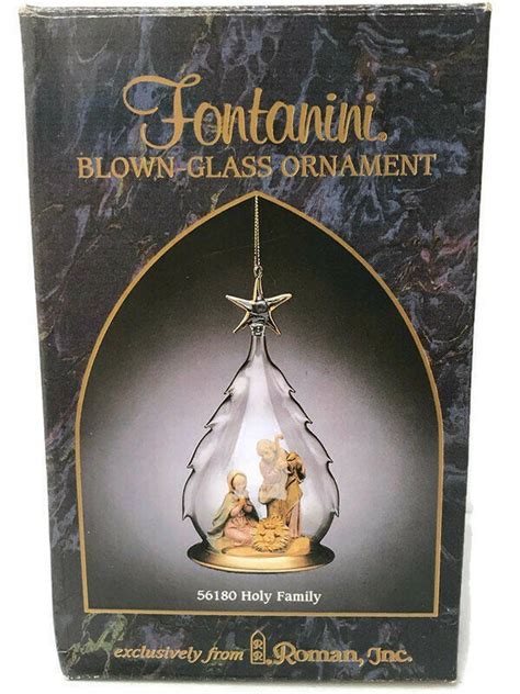 fontanini hand blown glass christmas ornament holy family etsy