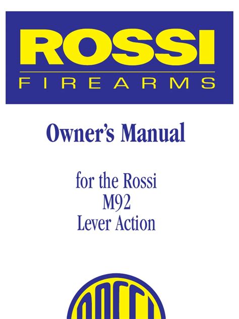 rossi manual  cartridge firearms gun barrel