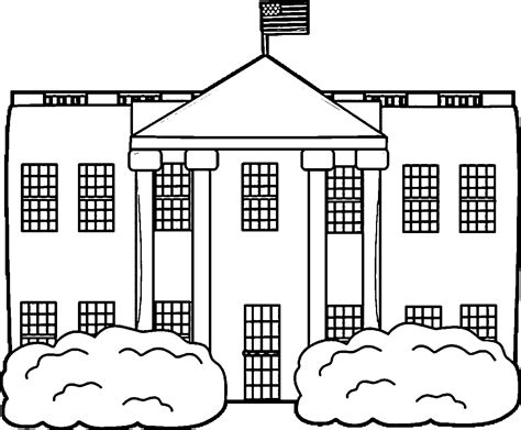 white house coloring page coloring home