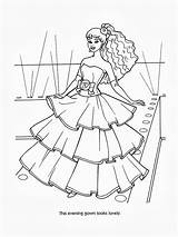 Coloring Pages Barbie Fashion Kids Coloriage Imprimer Girls Dresses Wedding Adults sketch template