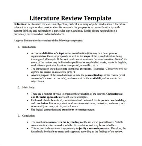writing  literature review search strategy templates