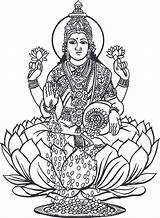 Clipart Lakshmi Goddess Coloring Clipground Pages Devi Search Again Bar Case Looking Don Print Use Find sketch template