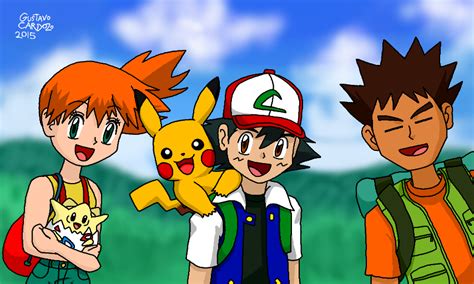 Pokemon Ash Misty And Brock By Gustavocardozo97 On