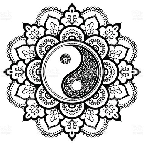 yin  mandala coloring pages  yin  coloring sheet mandala