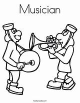 Coloring Worksheet Work Musician Team Trumpet Musicians Drum Bass Print Favorites Login Add Twistynoodle Built California Usa Noodle Ll sketch template