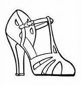 Coloring High Shoe Heel sketch template