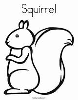 Squirrel Coloring Outline Preschool Pages Kids Template Crafts Printables Tupai Templates Twistynoodle Squirrels Fall Noodle Craft Twisty Print Paper Clipart sketch template