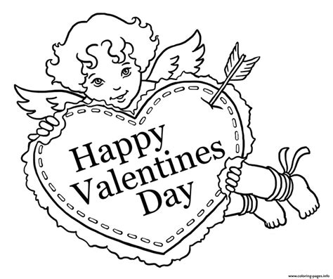 valentine sweet cupid coloring pages printable