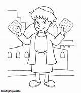Passover Kids sketch template