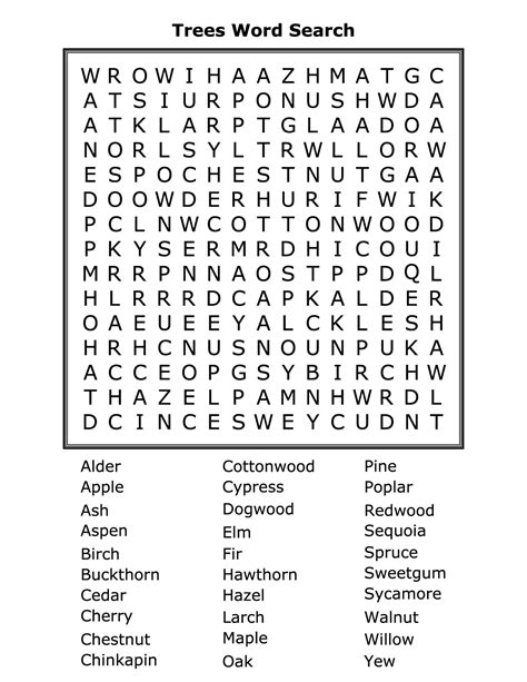 large printable word search