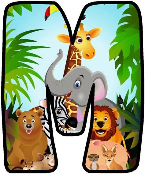 letter   zoo animals jungle safari party safari baby letters