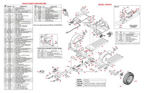 torsion axle tow dolly croft trailer supply spec sheet detailed drawing