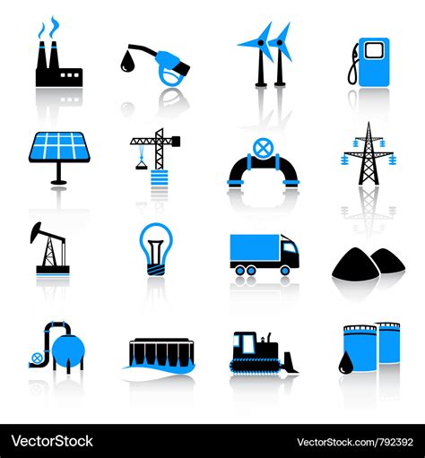 industry icons royalty  vector image vectorstock