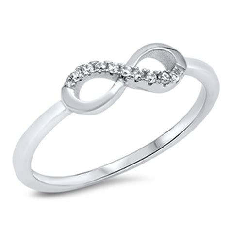 Infinity Forever Love White Cz Promise Ring Sizes 4 5 6 7 8 9 10