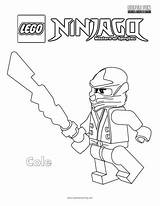 Coloring Ninjago Cole Lego Pages Popular Spinjitzu Masters sketch template