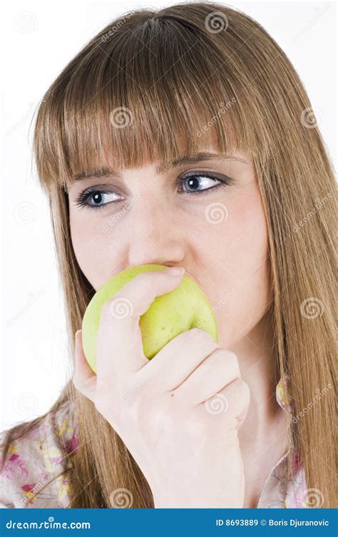 girl  apple stock image image  beauty eating diet