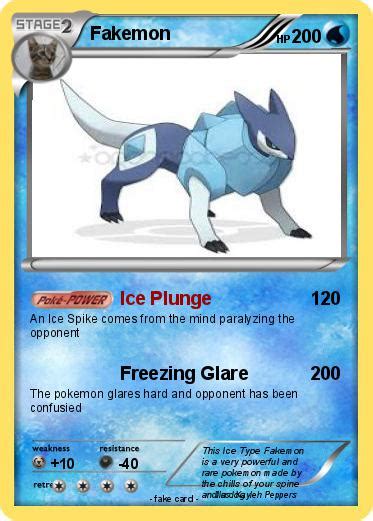 Pokémon Fakemon 2 2 Ice Plunge My Pokemon Card