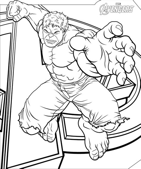 marvel avengers hulk coloring page  printable coloring pages  kids