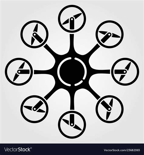 octocopter drone icon royalty  vector image