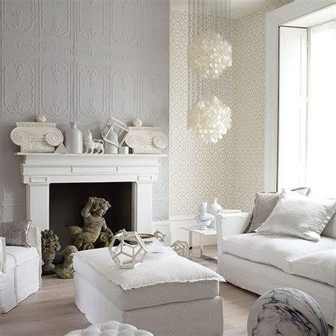 decorative white  grey living room living room decorating