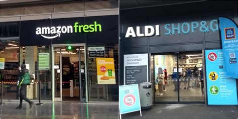 aldi shop  amazon fresh cashierless store comparison
